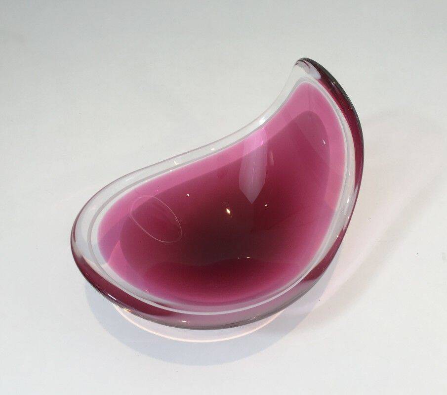Freeform colored crystal bowl
