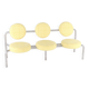 Chrome and fabric bench