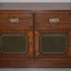 Military buffet Harrods in flame mahogany and leather
