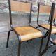 set of 4 industrial school chairs vintage school communities