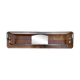 Large Art Deco wall-mounted coat rack in wood and chrome metal with mirror