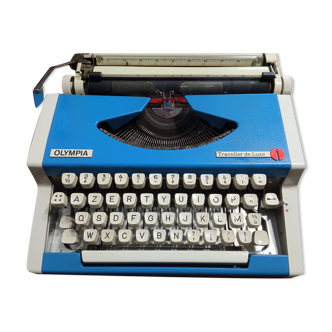 Vintage Blue Luxury Olympia Traveller Typewriter