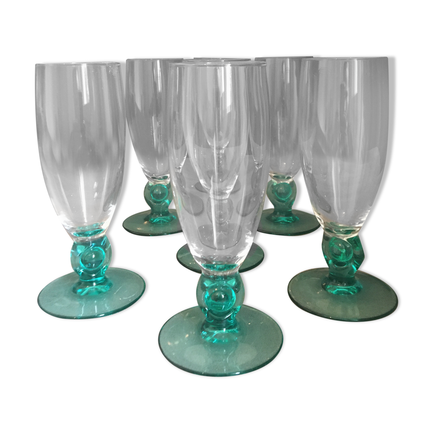 7 verres Luminarc bleu turquoise