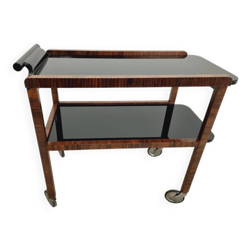 Art Deco bar cart or drinks trolley in the style of J. Halabala, 1930-40s Czechoslovakia
