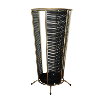 Perforated metal and brass umbrella holder