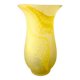 Yellow marbled glass paste vase – Art Nouveau style