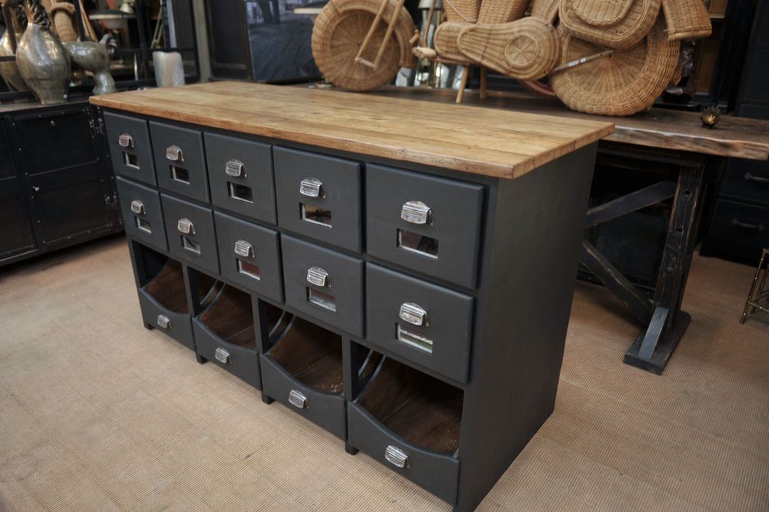 Commercial furniture in fir with drawers 1930