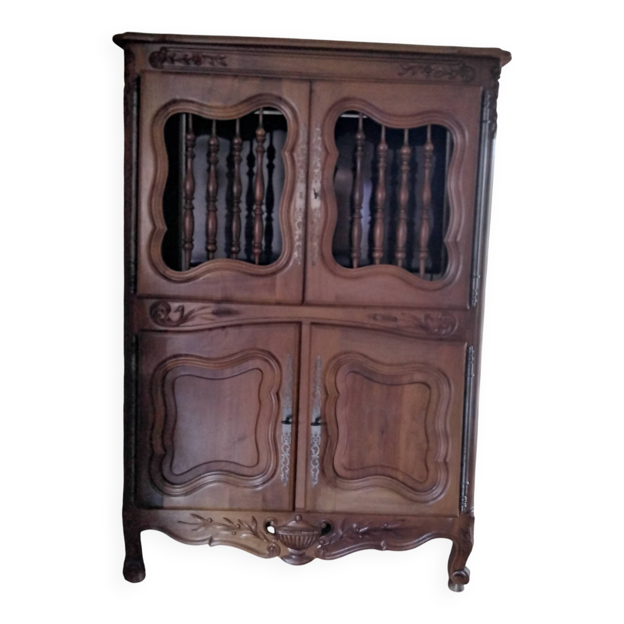Solid walnut TV unit