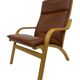 Vintage Danish armchair cognac leather by Stouby