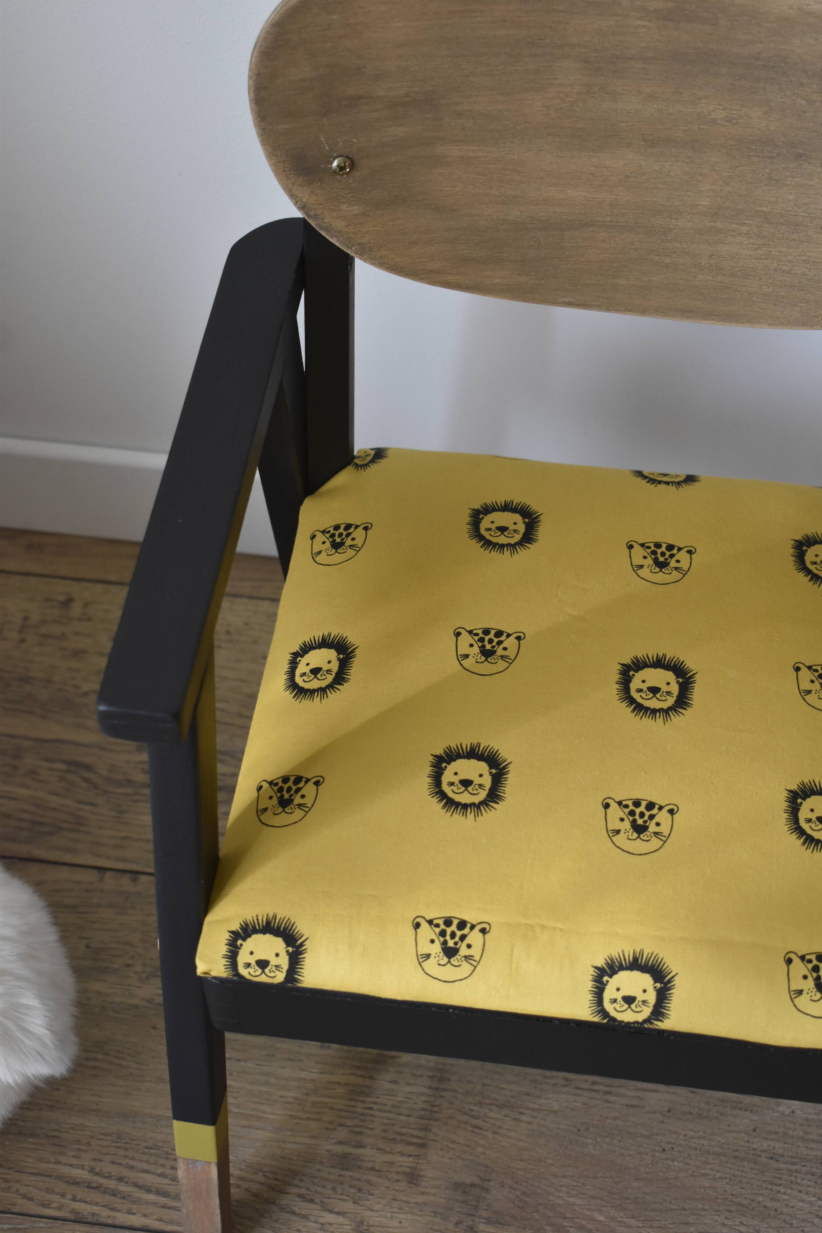 Restored vintage children's armchair