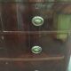 Victorian mahogany veneer chest of drawers with four rows of drawers
