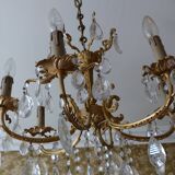 Bronze chandelier - branches with tassels