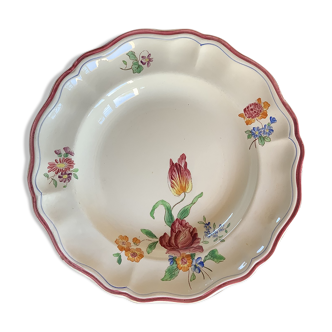 Longchamp service Pompadour hollow plate in earthenware