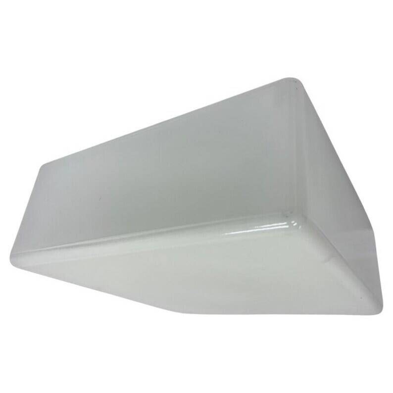 Mid-Century Milk Glass Flush Mount or Wall Light, Czechoslovakia