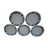 5 small plates in Quimper Keraluc earthenware diam 16 cm