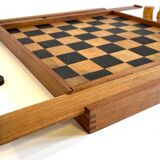 Game of checkers wood dovetail assembly vintage