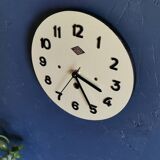 Vintage formica clock round silent wall clock "Green Jura"