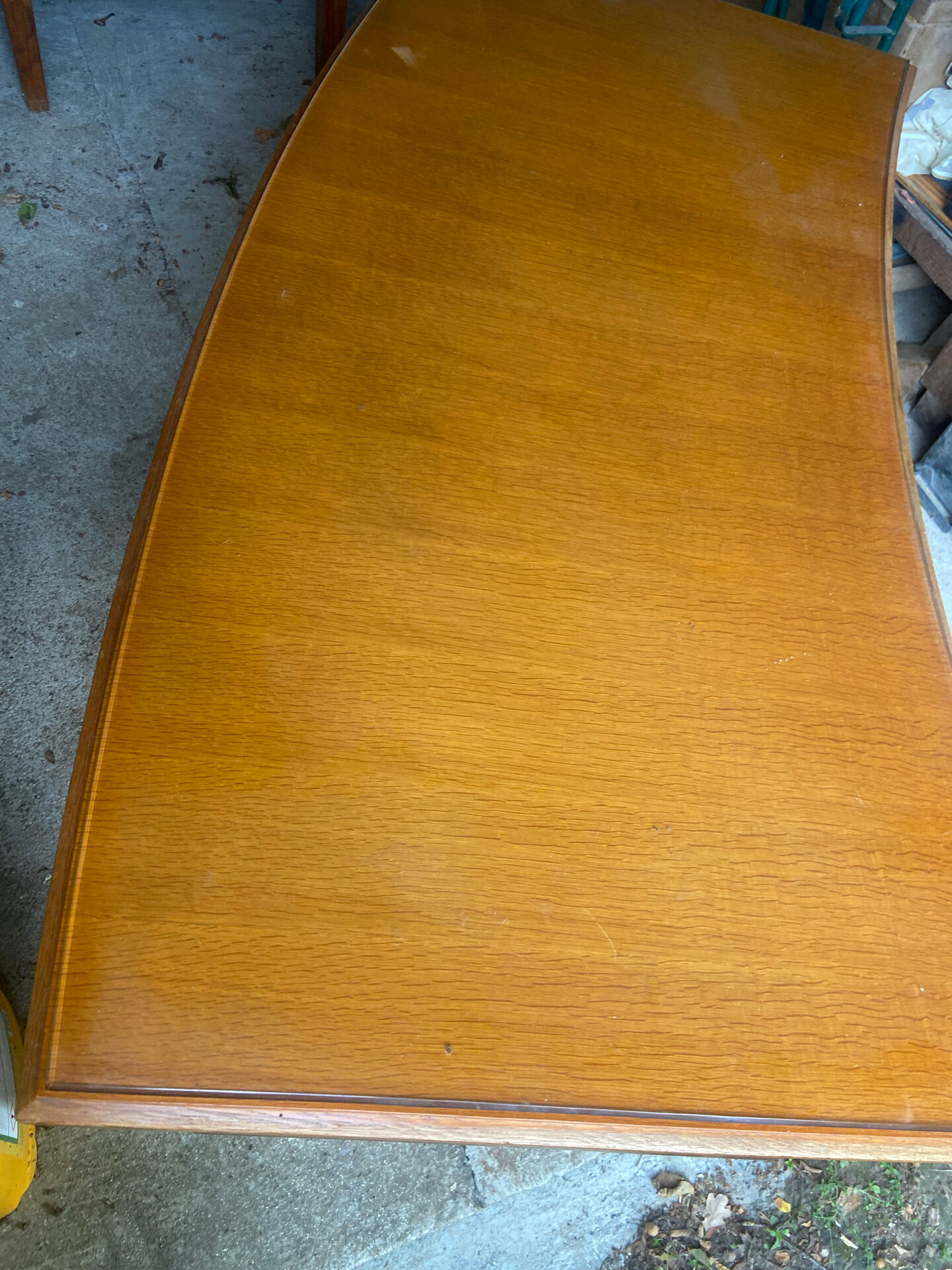 1950s executive desk with glass protection