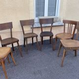 Mismatched bistro chairs