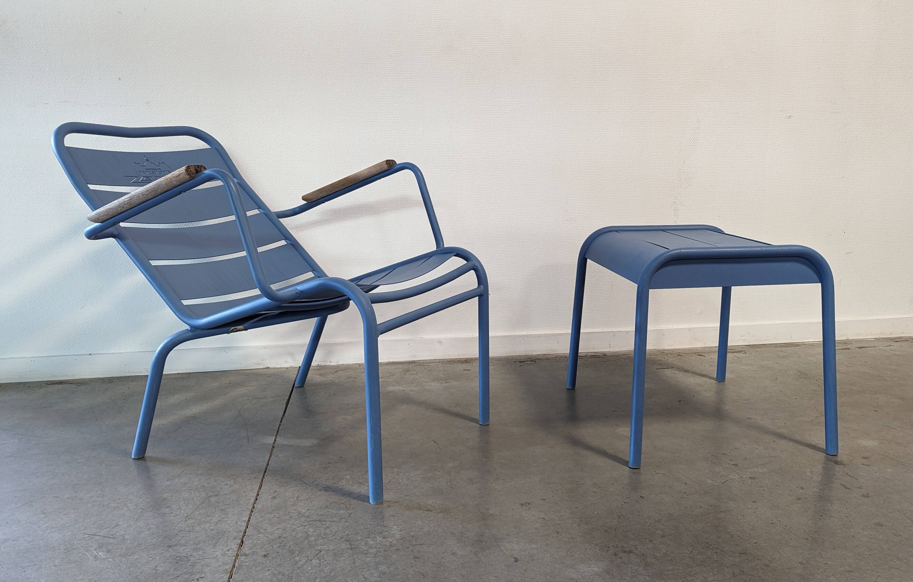 Edmond & fils - 1 Armchair + 1 Stool VAUX-LE-VICOMTE 007 - Tuileries collection