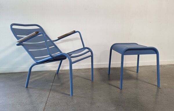 Edmond & fils - 1 Fauteuil + 1 Tabouret VAUX-LE-VICOMTE 007 - collection Tuileries