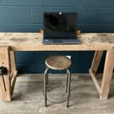 Old workbench with inclined legs