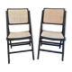 Folding cane chairs