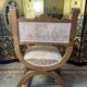 Fauteuil dagobert « curule » chêne 1950