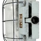 Industrial Cast Aluminium Wall Light with Frosted Glass from Elektrosvit, 1970s
