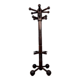 Art Deco style coat rack in stained oak around 1940