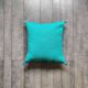 Moroccan green cotton cushion
