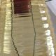 Amber glass / vintage lantern suspension 50s-60s