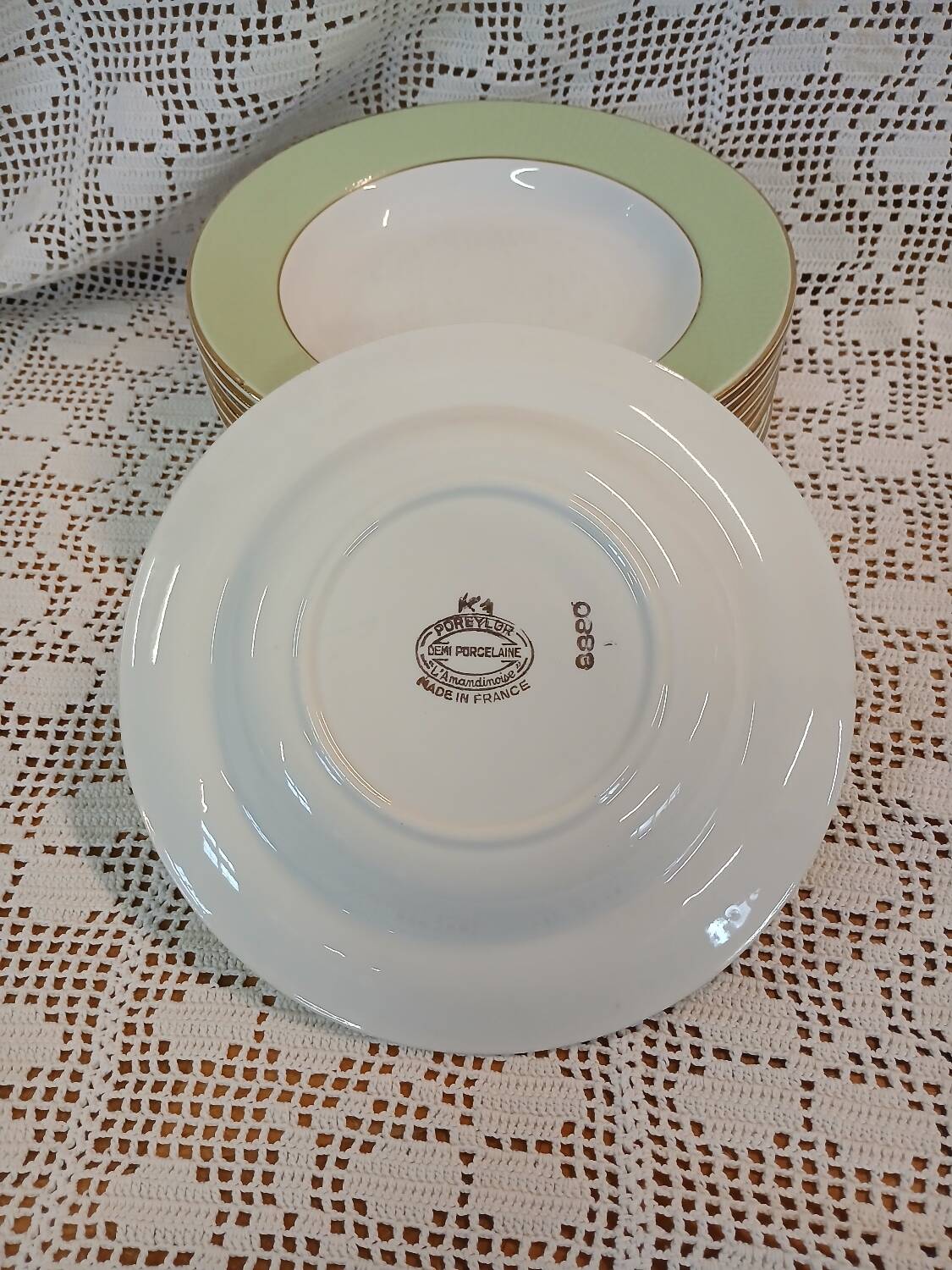 12 antique soup plates from L'Amandinoise