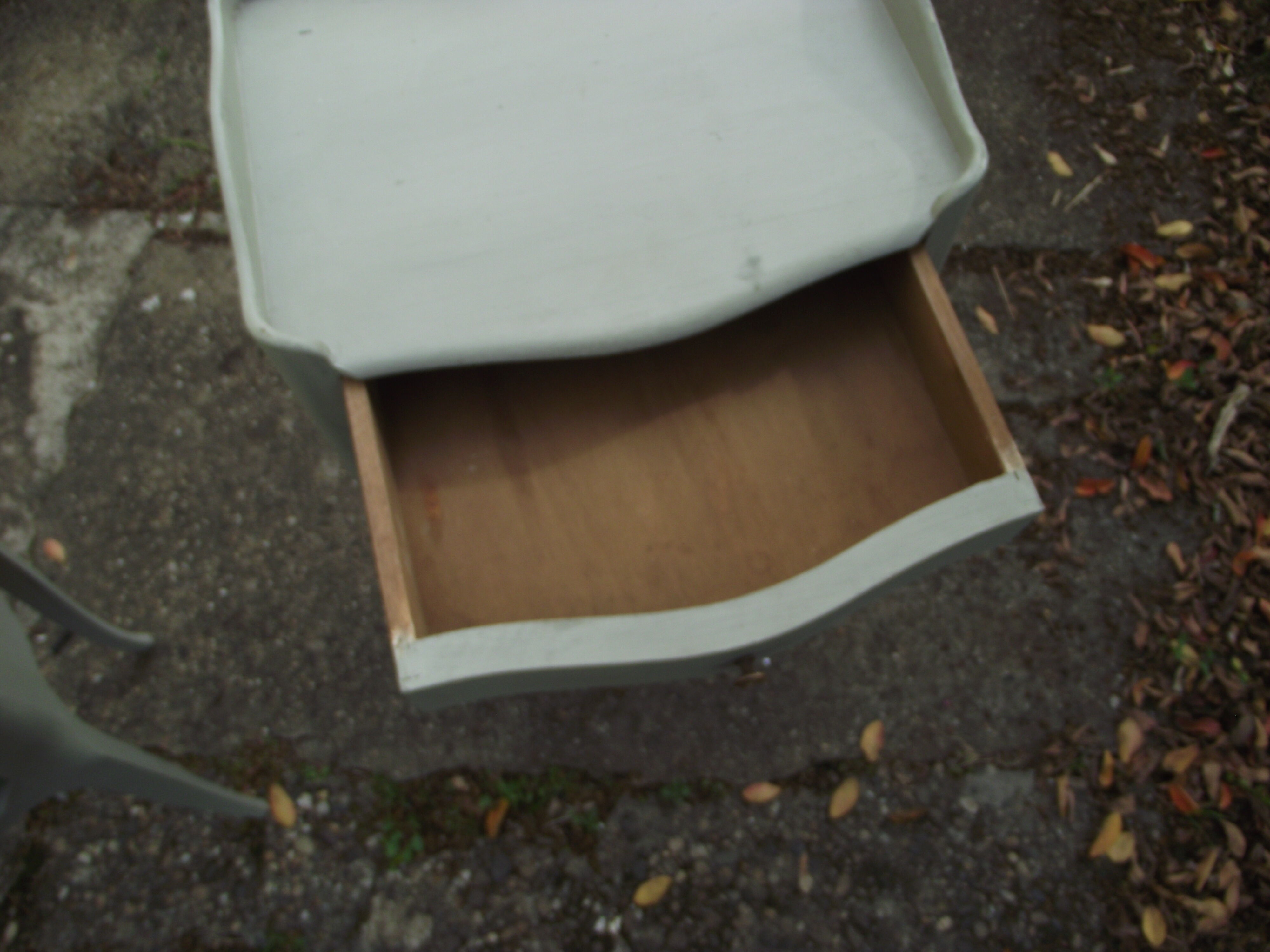 Pair of painted louis xv style bedside tables