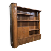 Armoire étagère art déco vintage courbée en bois