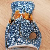 Blue and brown lava vase 1950s-60s