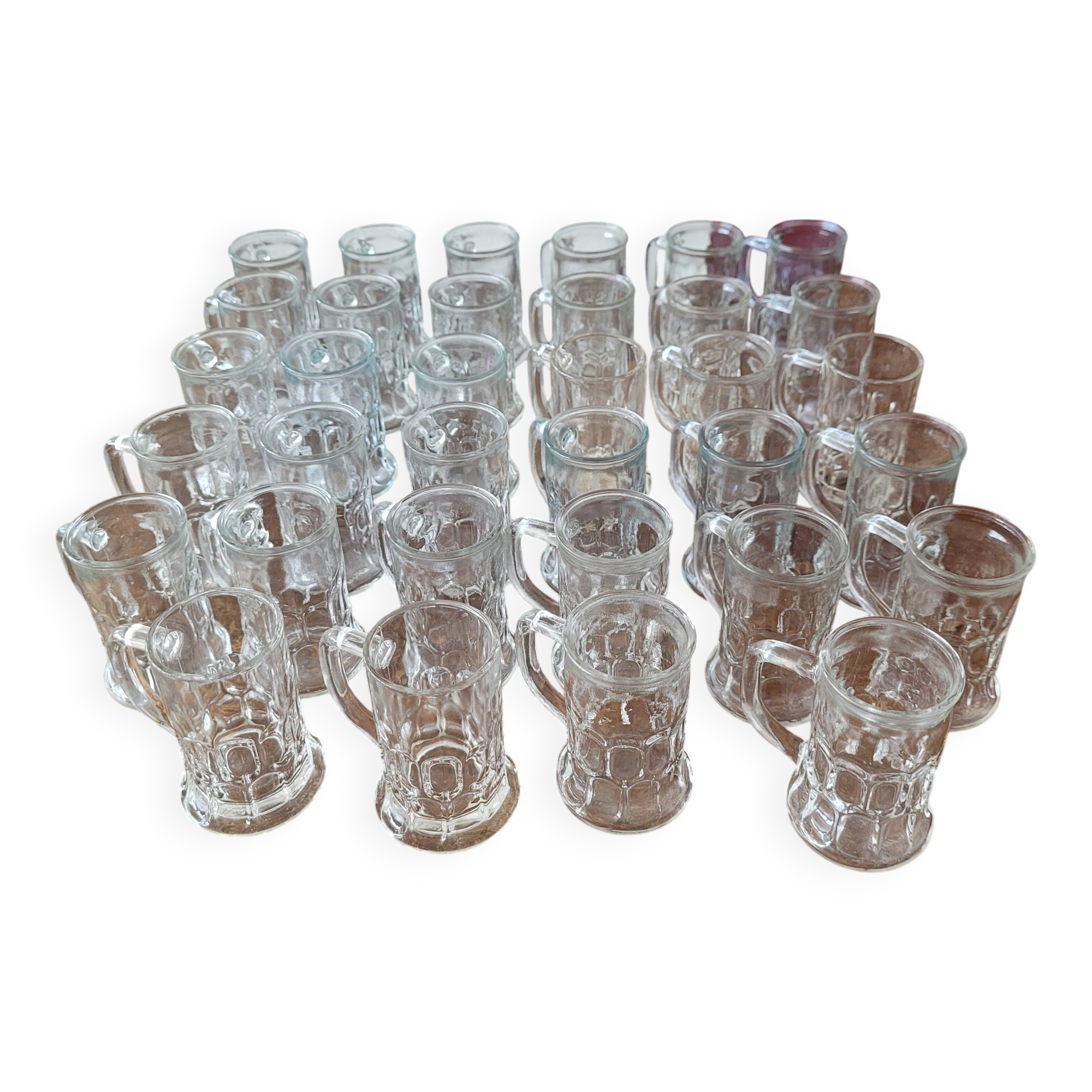 Set of 34 mini mugs shot glasses with handle