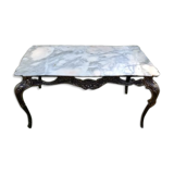 Brass and marble coffee table