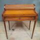 Louis XVI style cylinder desk in cherry wood