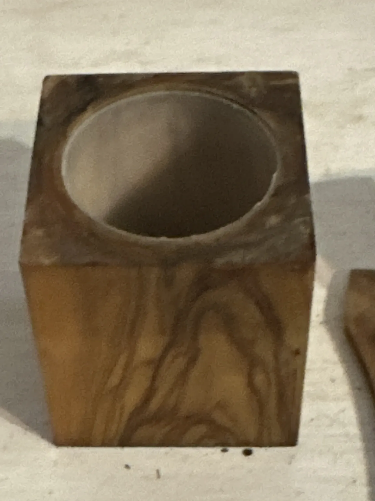 Brutalist condiment service in wood – Mid-Century 1950s