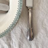 Silver round knives with stainless steel blades