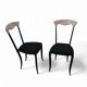2 x Charme dining chair by Fasem is a slender, yet strong masterpiece 1980s