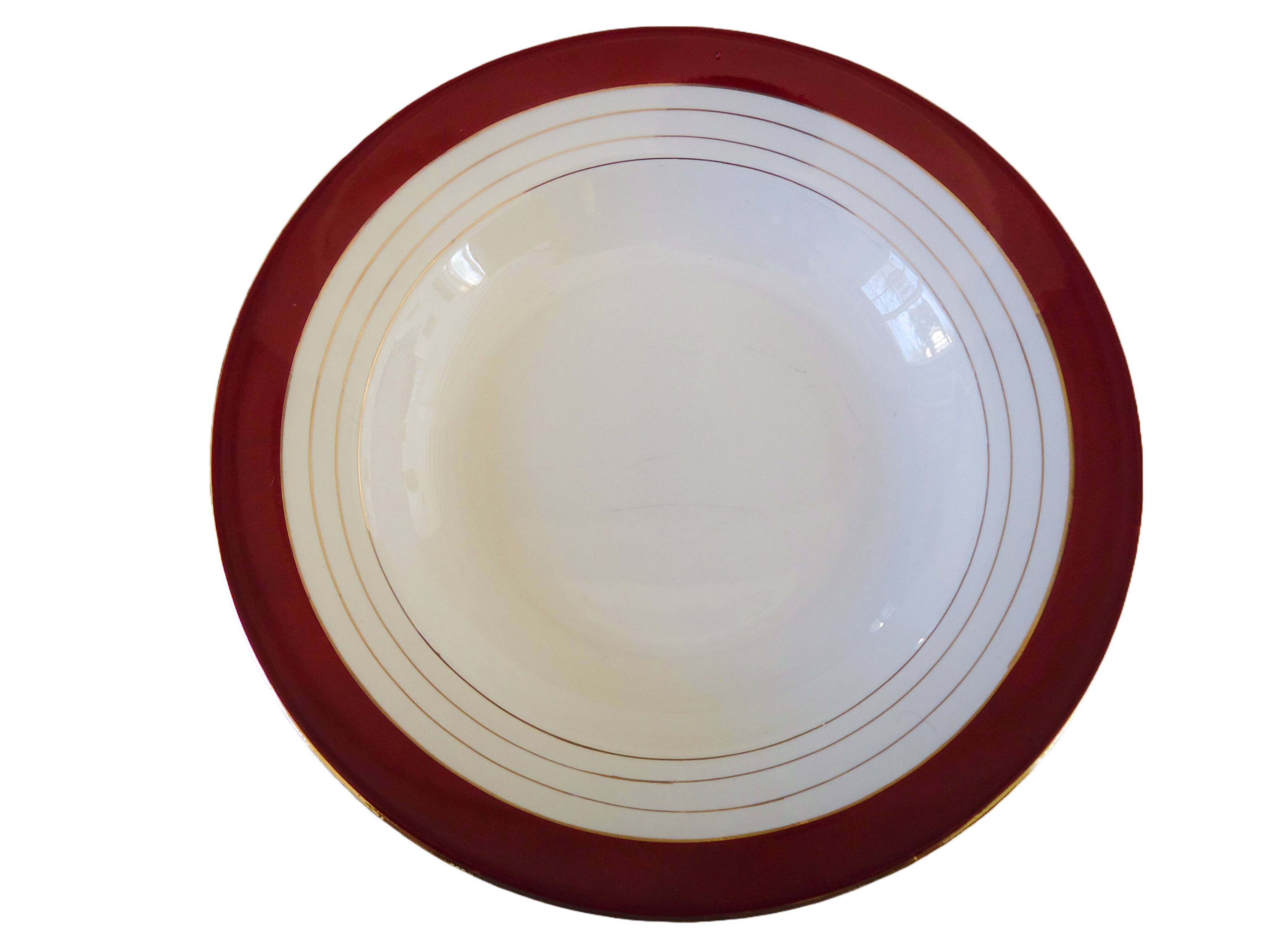 Assiettes creuses porcelaine opaque digoin sarreguemines modèle pasteur