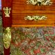 Empire style desk return from egypt double sided in mahogany and gilded bronzes year 1900