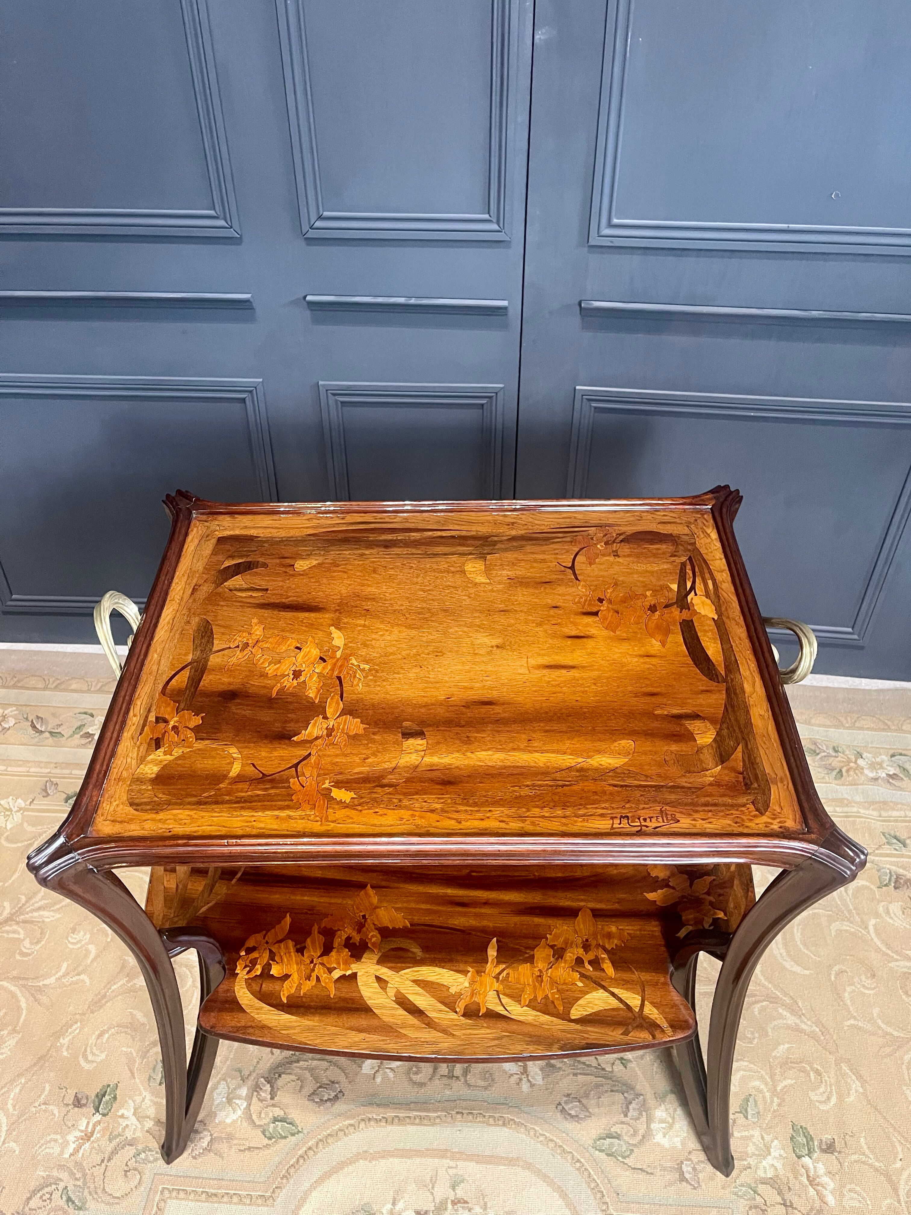 Orchid tea table louis majorelle model olga art nouveau 1900