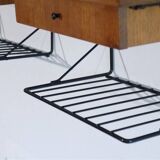 Pair of Scandinavian design hanging bedside tables 1960