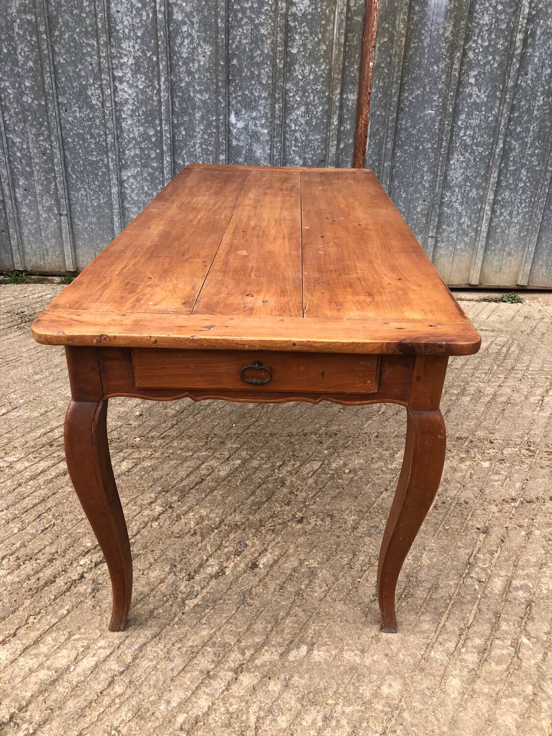 Louis XV style cherry farmhouse table.