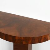 Art Deco Console Table in Walnut Veneer, France 1920s