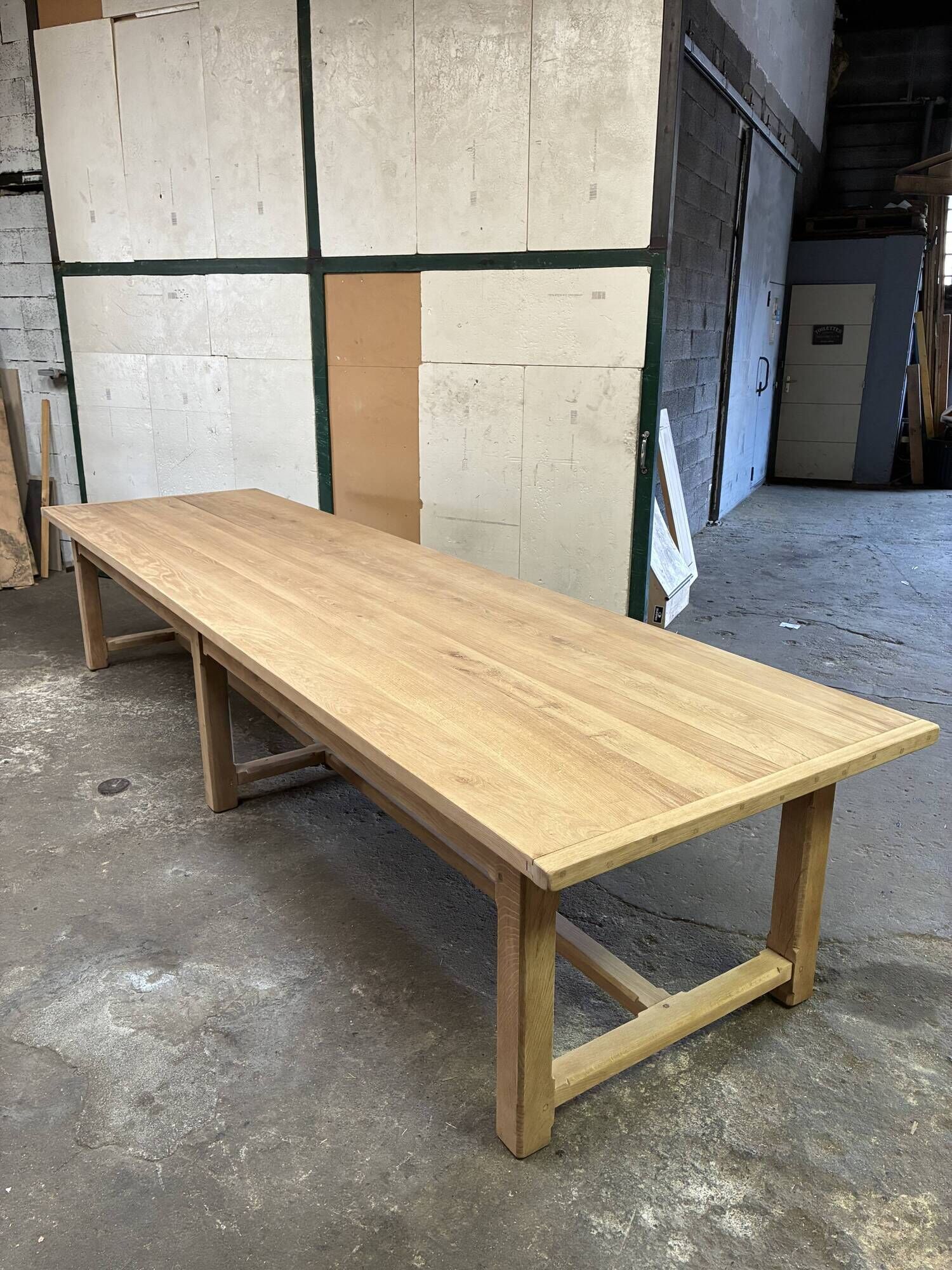 Solid oak farmhouse table