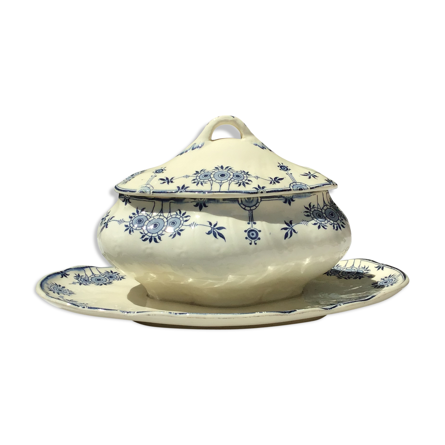 Saucière Terre de Fer Gien Copenhague bleu marine